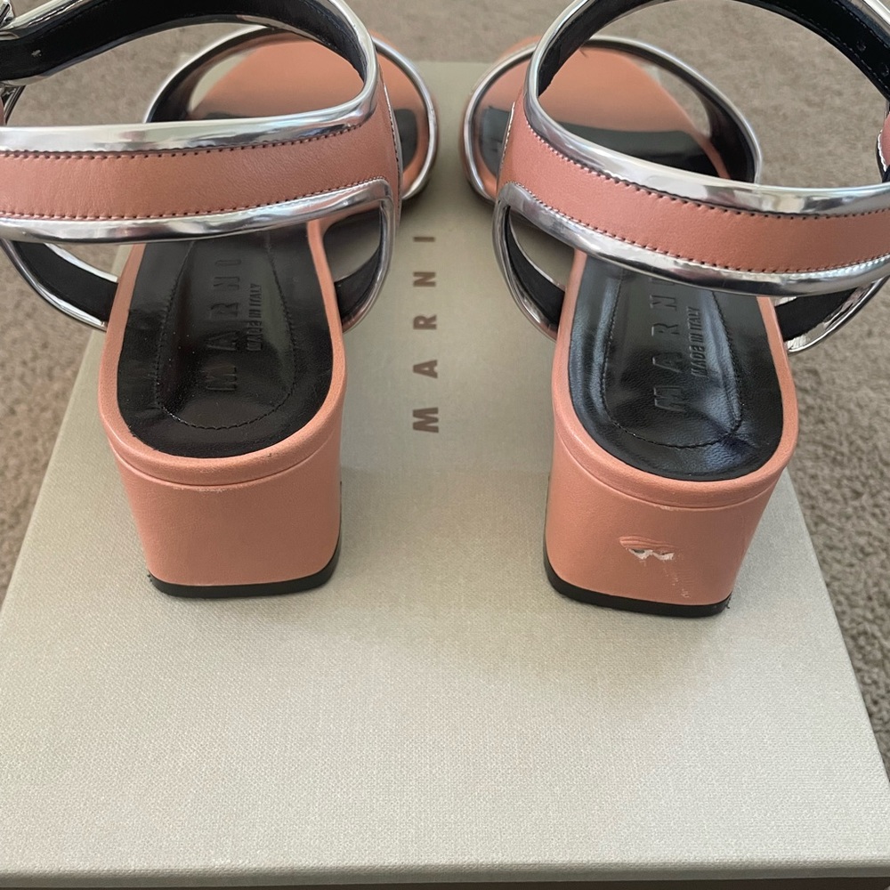 Marni leather sandals with silver detail. 40.5 - Picture 6 of 6